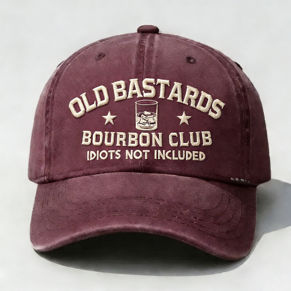 Old Bastards Bourbon Club Idiots Not Included Embroidery Cap